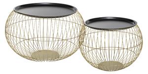 Set 2 masute de cafea rotunde ALYA, metal