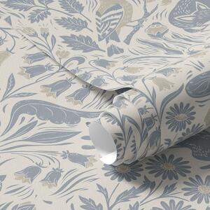 Tapet Model decorativ cu animale din pădure, Tapet natura, a01158 : Uwalls.ro