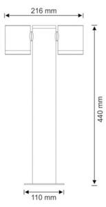 Lampă de exterior PINO 2xGU10/10W/230V IP44 44 cm