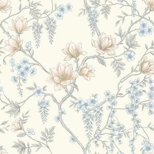 Tapet Model floral delicat, cu ramuri și flori, Tapet flori, a01159 : Uwalls.ro