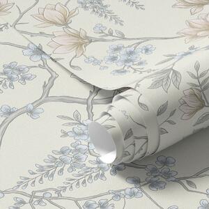 Tapet Model floral delicat, cu ramuri și flori, Tapet flori, a01159 : Uwalls.ro