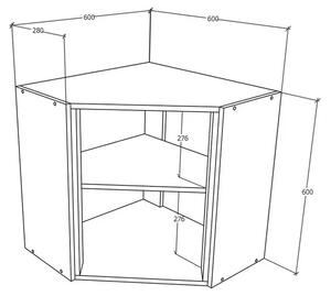 Corp haaus Karo, Alb, 60 x 60 x 60 cm