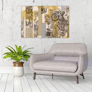 Tablou - Colaj cu floarea-soarelui (90x60 cm)