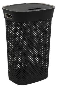 Coș de rufe cu capac gri Purl, 60L