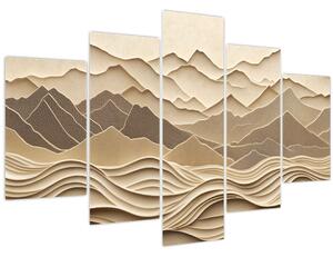 Tablou - Linii Montane 3D (150x105 cm)