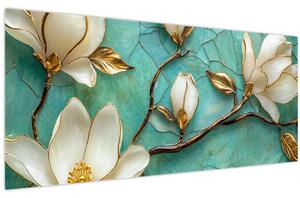 Tablou - Magnolii 3D (120x50 cm)