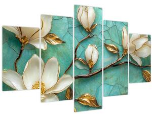 Tablou - Magnolii 3D (150x105 cm)
