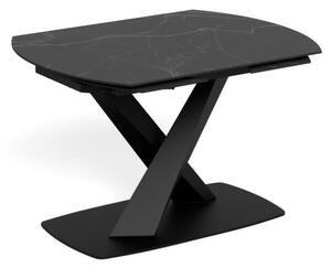 Masa dining Morella, Negru, 77x180x90 cm