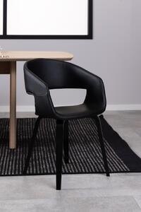 Scaun dining Nova, Negru, 77x49.5x52.5 cm