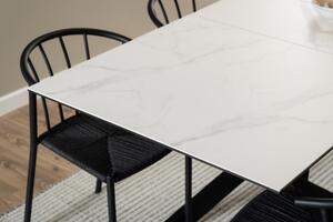 Masa dining Irwine, Alb, 76x210x90 cm