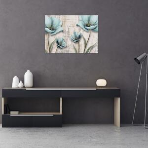 Tablou - Flori texturate (70x50 cm)