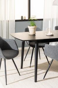 Masa dining Montreux, Negru, 75x219x90 cm