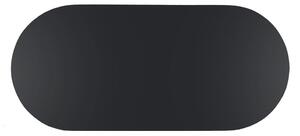 Tavă cu oglindă PT LIVING Oval, lățime 18 cm, negru