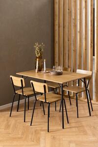 Scaun dining Peru, Natural, 75x45.6x52.5 cm