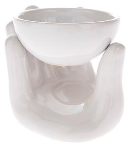 Lampă aromaterapie din ceramică Dakls Posture, alb