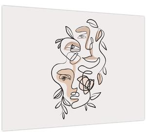Tablou - Line art facials (70x50 cm)