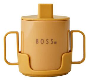 Cană pentru copii Design Letters Mini Boss, galben muștar