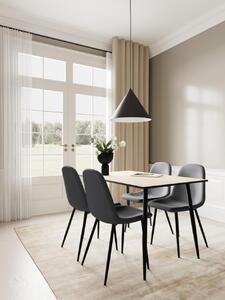 Set 5 piese Masa dining si Scaune Wilma, Alb, 75x120x80 cm