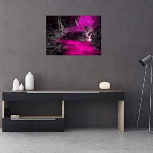 Tablou - Pădure roz (70x50 cm)