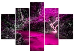 Tablou - Pădure roz (150x105 cm)