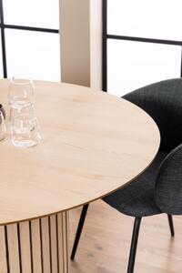 Masa dining Linley, Alb, 75x120x120 cm