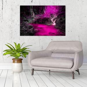 Tablou - Pădure roz (90x60 cm)