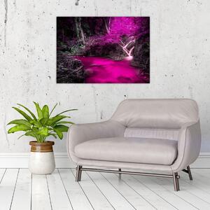 Tablou - Pădure roz (70x50 cm)