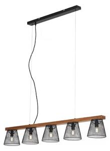Briloner 4077-055 - Lustră pe cablu WOOD & STYLE 5xE14/25W/230V