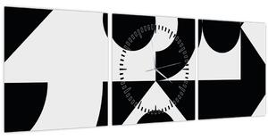 Tablou - Abstracție geometrică N⁰1 (cu ceas) (90x30 cm)