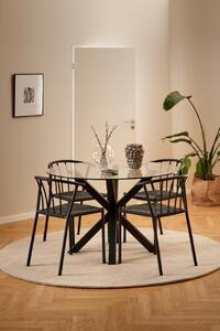 Masa dining Heaven V1, Transparent, 75.5x119x119 cm