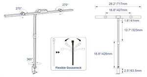 Brilagi - Lampă de masă VARIO LED tactilă cu dimmer LED/24W/230V 3000-6500K CRI 92