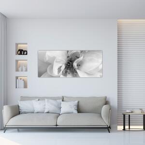 Tablou - Floare,alb-negru (120x50 cm)