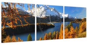 Tablou - Toamna în Alpi (cu ceas) (90x30 cm)