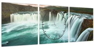 Tablou - Cascade (cu ceas) (90x30 cm)