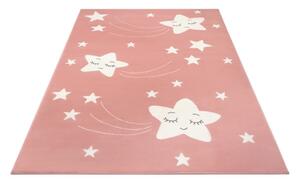 Covor pentru copii Hanse Home Adventures Stardust, 80x150 cm, roz