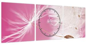 Tablou - Floare macro (cu ceas) (90x30 cm)