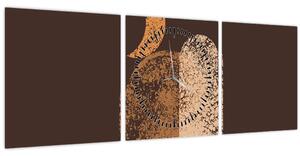 Tablou - Arce portocalii N⁰2 (cu ceas) (90x30 cm)