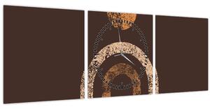Tablou - Arce portocalii N⁰1 (cu ceas) (90x30 cm)