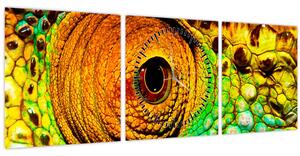 Tablou - Cameleon (cu ceas) (90x30 cm)
