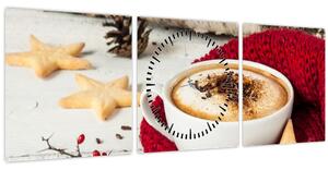 Tablou - Cappuccino (cu ceas) (90x30 cm)