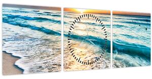 Tablou - Mare (cu ceas) (90x30 cm)