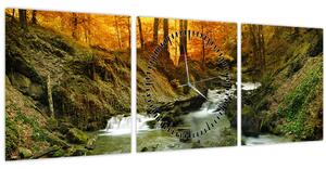 Tablou - Pădure (cu ceas) (90x30 cm)