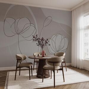 Tapet Flori minimaliste, Imagini de fundal unice, w09779 : Uwalls.ro