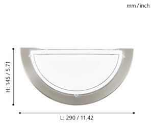 EGLO 83163 - Corp de iluminat perete pe lant1 1xE27/60W