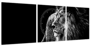 Tablou - Leu (cu ceas) (90x30 cm)
