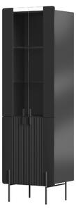 Vitrină Malmi 60 cm - negru mat / picioare negre