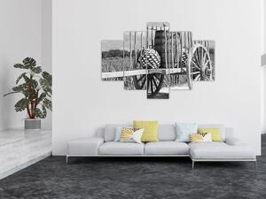 Tablou - Remorcă,alb-negru (150x105 cm)