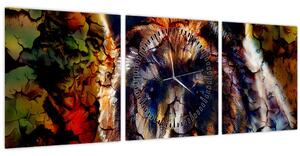 Tablou - Urs,pictură (cu ceas) (90x30 cm)
