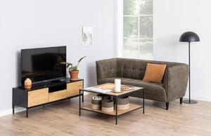 Comoda TV Seaford V1, Negru, 45x140x40 cm