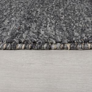 Covor din lână Flair Rugs Minerals, 60 x 230 cm, gri închis